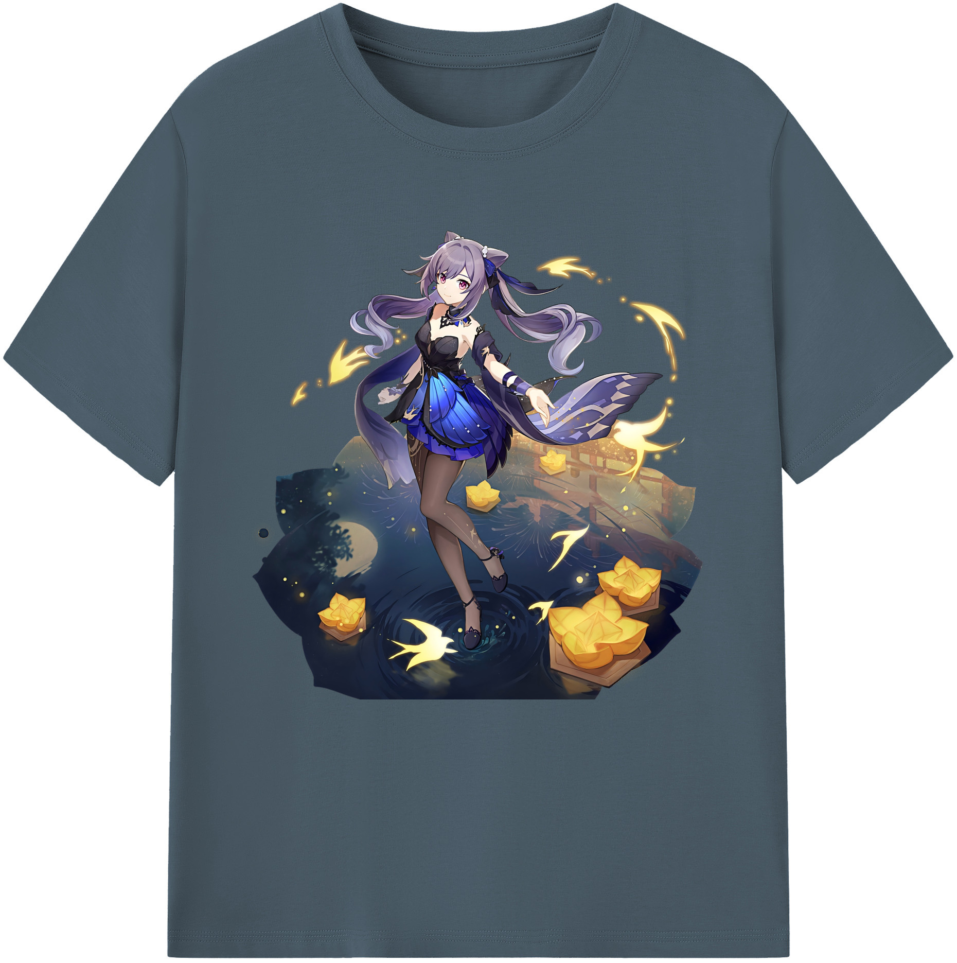 げんし神 刻晴 こくせい genshin Kokusei 綿100％半袖Tシャツ（フロントプリント）